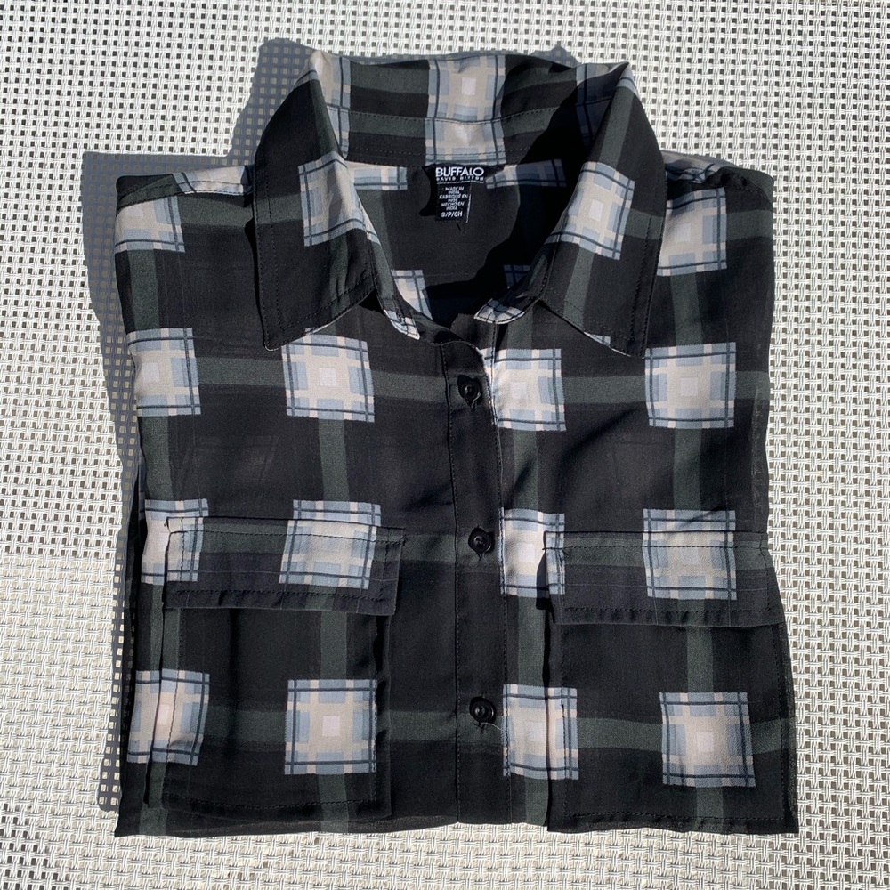 Buffalo See Through Button Down Shirt